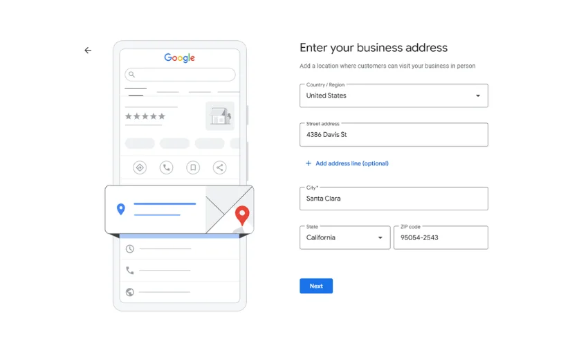 Updating business address in GBP