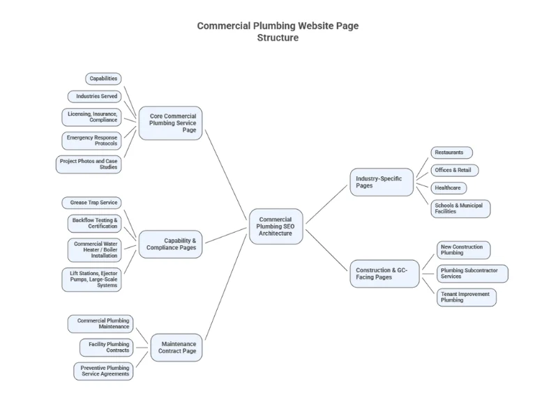 Commercial Plumbing website structure